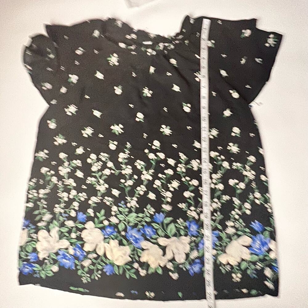 Old Navy Women's Short Sleeve Floral Print Blouse Sz L - Picture 2 of 13